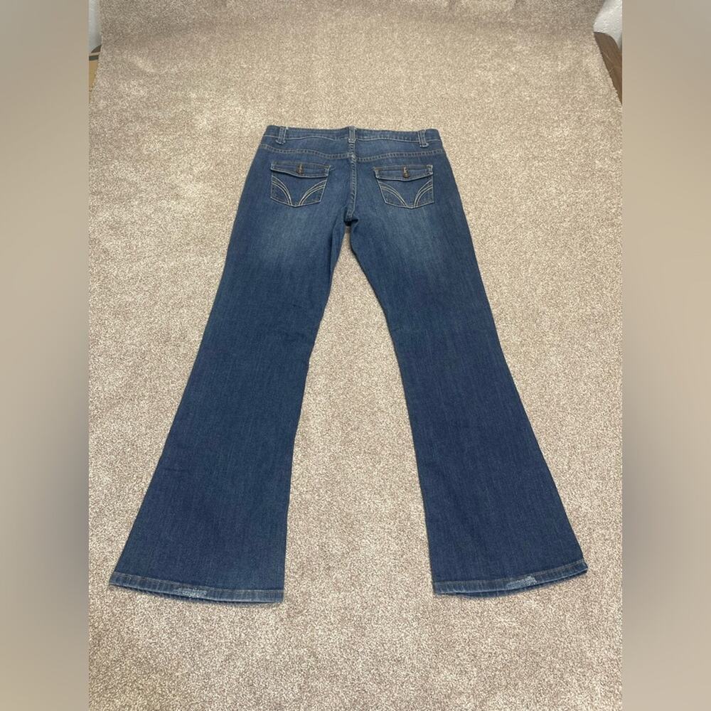 Y2K grunge 2000s indie sleaze Route 66 bootcut jeans sz 11/12 dark wash indigo
